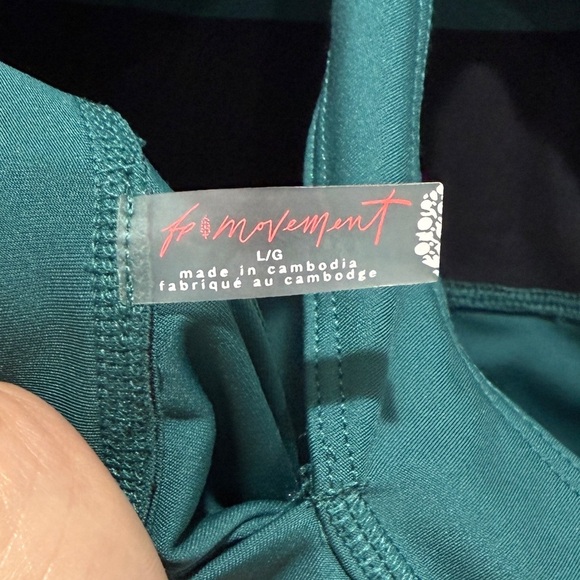 New Free People Movement Back It Up Jumpsuit Green Large L Yoga Workout Pilates - Picture 3 of 8
